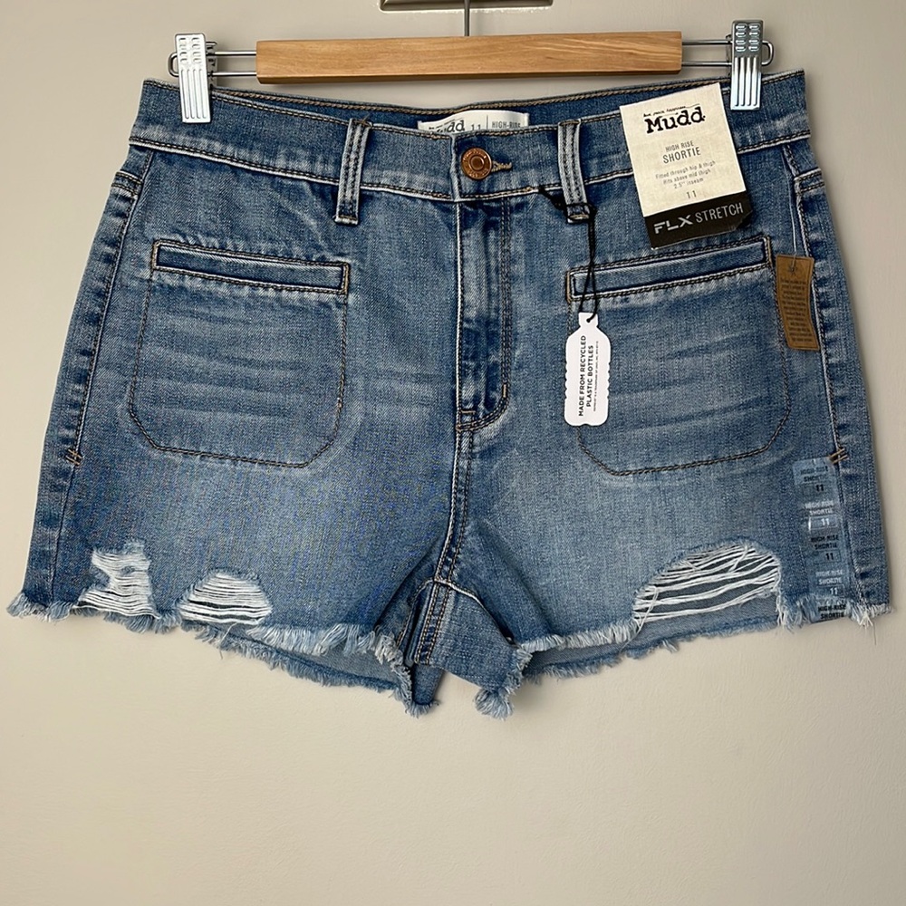 Mudd High Rise Shortie Jean Shorts